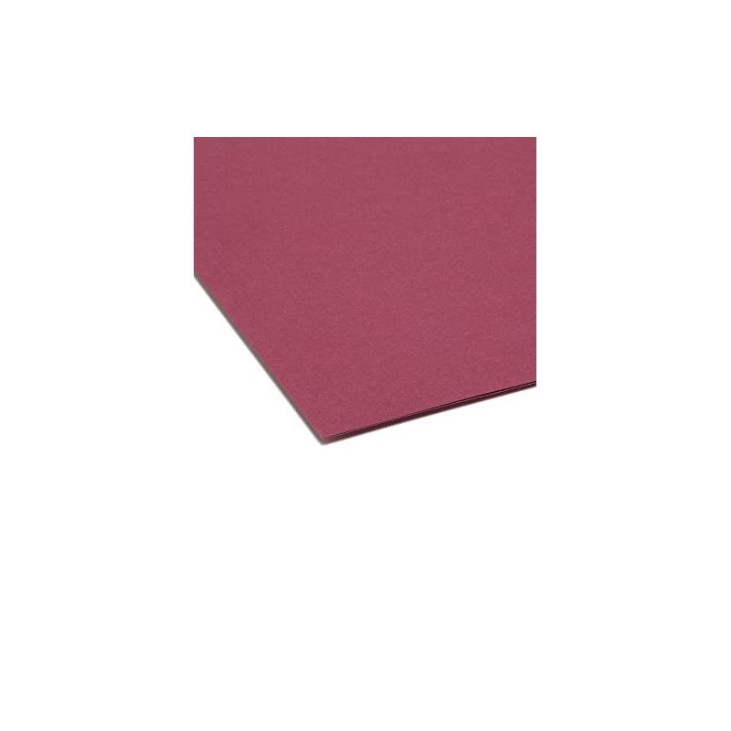 Smead File Folders 1/3 Cut Single-Ply Tab Maroon (100) De