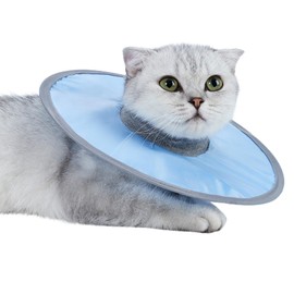 Aroncent Recovery Cat Cone Collar: Adjustable Recovery Pet Cone Collar Soft to Stop Licking Lightweight Elizabeth Protective Collar Practical Neck Cover for Cats Kittens