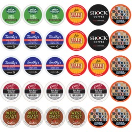 Extra Caffeine Extra Bold Coffee Single Serve Cups For Keurig K Cup Brewers 1.0 and 2.0 Variety Pack Sampler (30 Count)