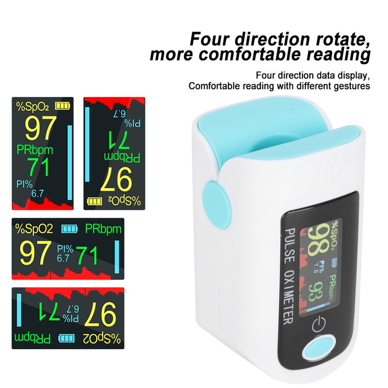 Fingertip Pulse Oximeter Digital OLED Blood Oxygen Saturation Monitor with