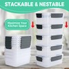 YORY 3 cup Plastic Food Storage Containers with Lids Nestable