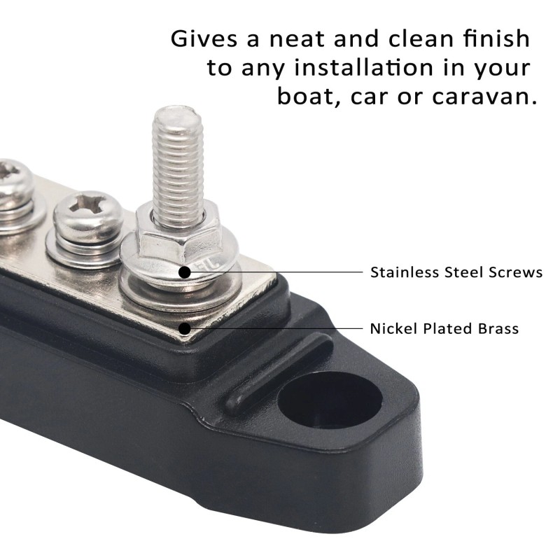 RECOIL BBS25P Recoil Bus Bar 2 x 1/4” Studs Terminals