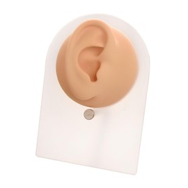 Vogem Piercing Practice Model Fake Ear Shape for Jewelry Display Safety Piercing Tool for Beginners Piercer Teaching, Silica Gel