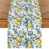 Artoid Mode Blue Lemon Iris Summer Table Runner, Seasonal Spring