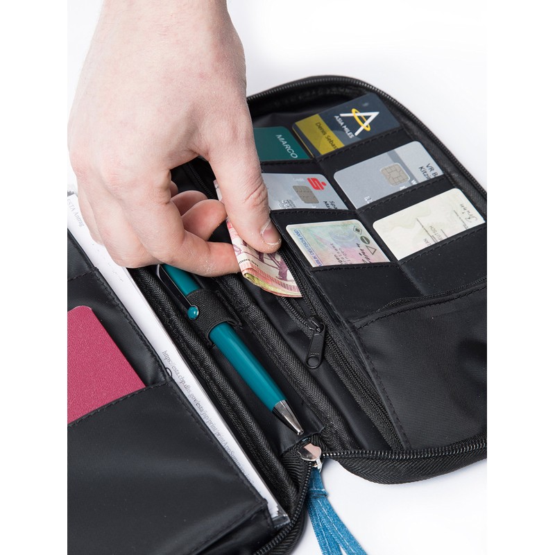 Hopeville Travel Document Case with RFID Protection, High-Quality Travel Organiser