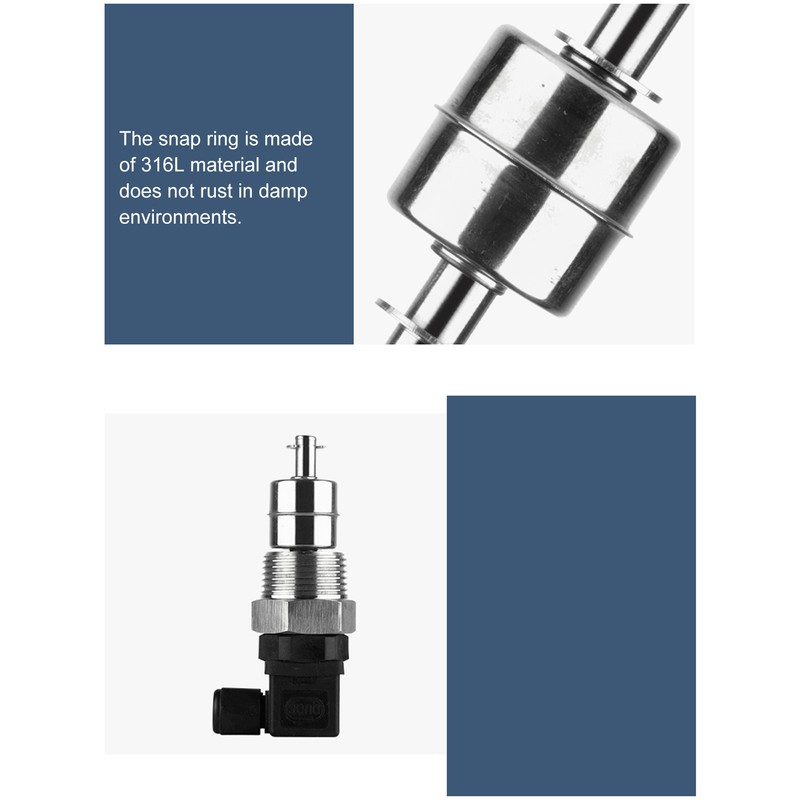 Water Level Float Switch 200mm Dual Ball Type Stainless Steel