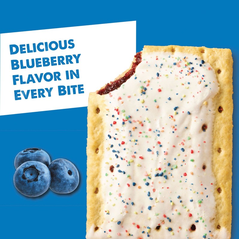 Pop-Tarts Toaster Pastries, Breakfast Foods, Kids Snacks, Frosted Blueberry, 20.3oz