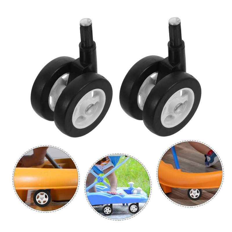ULTECHNOVO 4Pcs Walker Wheel Replacement Accessories for Strollers Noise Reduction