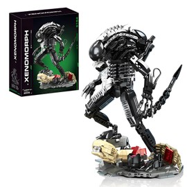 Fuleying Xenomorph Mech Action Figure Building Blocks Kit for Adults, Aliens Clamping Blocks, Fiction Model Toy (882 Pieces)