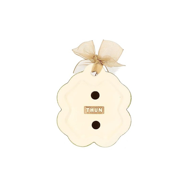 Thun - Mini Figurine with Ladybird on Clover Leaf Ceramic