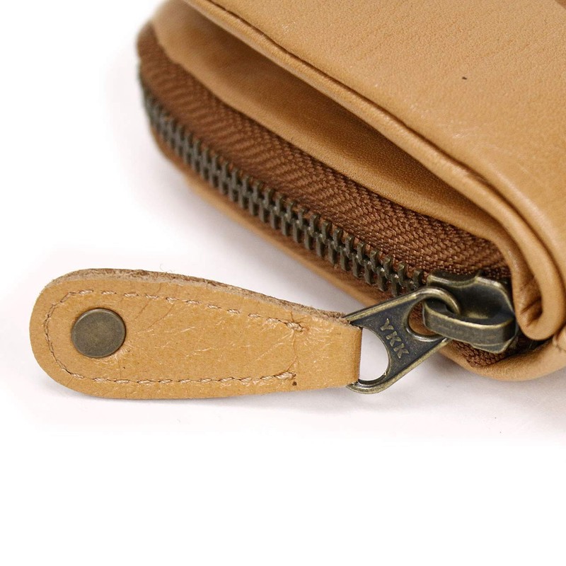 Mozu 86000 Elk Bi-fold Wallet with Coin Purse, red