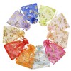 FAVORTALK Organza Bags Lvory Gift Bag Gold Rose Pattern 30