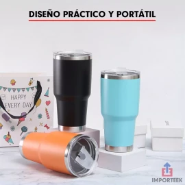Importeek 10pz Vaso Termo Acero Inoxidable Termico Cafe Portatil 900ml