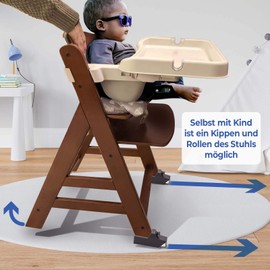 Wheels for Hauck High Chair Alpha Plus Baby Children's Chair Retrofit White