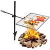 REDCAMP Swivel Campfire Grill Heavy Duty Stainless Steel Grate, Over