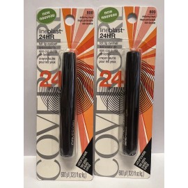 Covergirl Lineblast 24HR Felt Tip Eyeliner, NOS # 800 Enduring Black, Pack of 2