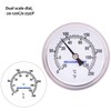 MEASUREMAN Hot Water Bi-Metal Thermometer, 2-1/2" Dial, 1-3/4" Lead-Free Brass