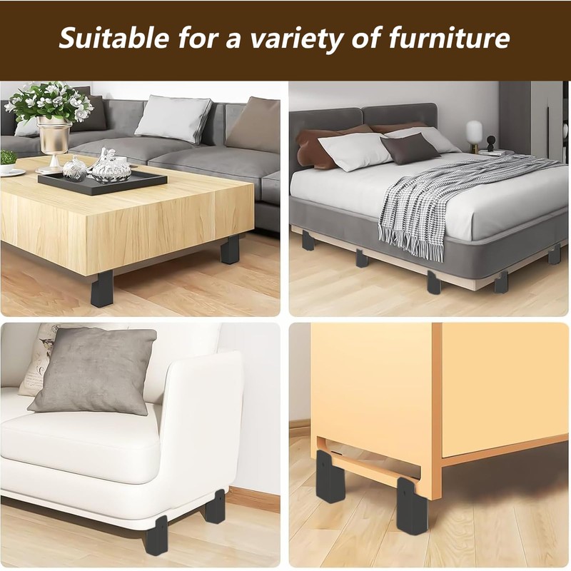 SciFiVisi Set of 4 Furniture Raisers, 10 cm, Adjustable Table