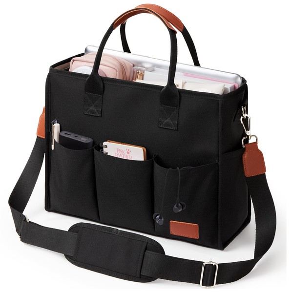 Fancy Forest Travel Tote Bag for Women,11 Pockets Canvas Work