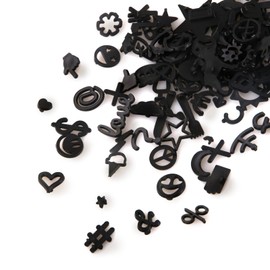 Plastic Letters for Letter Board Only, 394 Pieces Black, 0.75Ó Letter Board Letters for Changeable Felt Letter Board Ð Letter Board Accessories