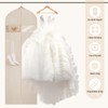 TANGKA Wedding Dress Garment Bag,72’ Tri-Fold Bridal Gown Bag with