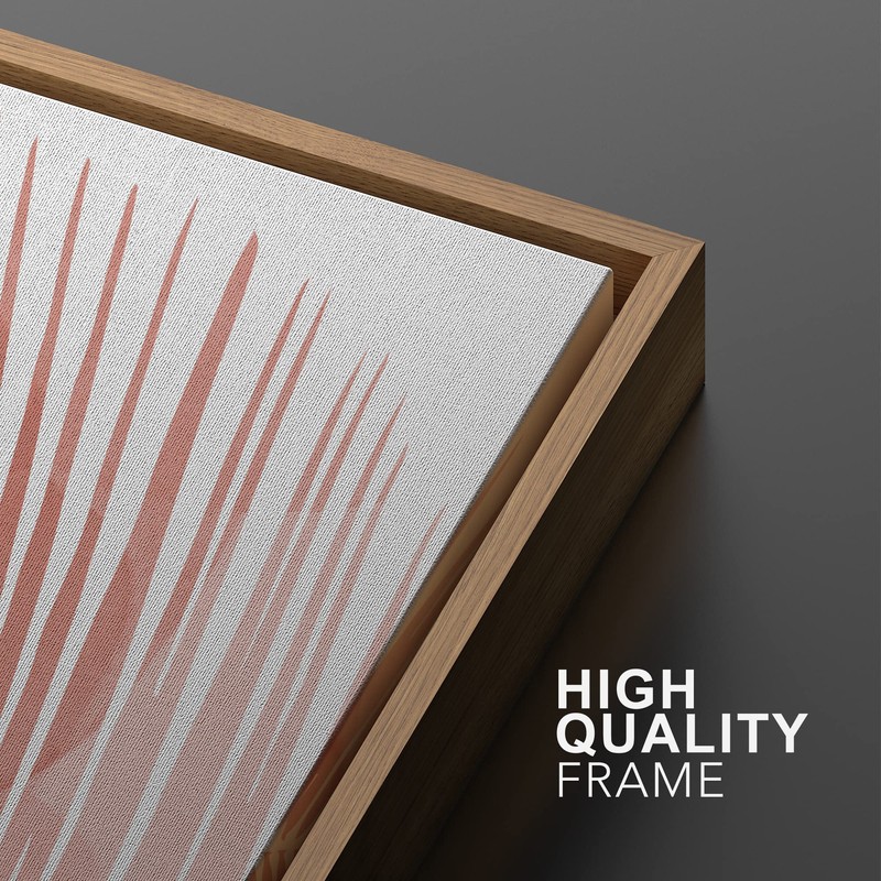 SIGNWIN Framed Canvas Print Wall Art Set Tropical Red Pastel