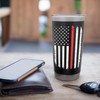 Thin Red Line Tumbler Mug Firefighter Gifts Fire Dept Stainless