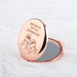 SEIRAA Theatre Drama Teacher Compact Mirror Actor Actress Gift Pocket Mirror She Believed She Could (Drama Pocket Mirror)