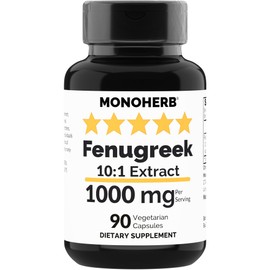 MONOHERB Fenugreek Extract 1000 mg - 90 Vegetarian Capsules