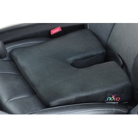 NOVA Medical Products Foam Car Seat Cushion with Removeable, Washable Cover, Black