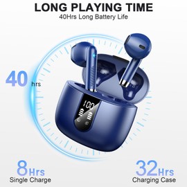 Bluetooth 5.3 Kopfhörer, In Ear Kopfhörer Kabellos mit 4 Mic, 48H Tiefer Bass Spielzeit Wireless Earbud, LED-Anzeige, Bluetooth Ohrhörer mit ENC Noise Cancelling, IP7 Wasserdicht Kopfhörer Sport USB-C