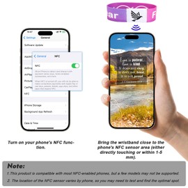 WALLFID 2 Pieces Set,Bible Verse Bracelets,Rosary Bracelet,Christian Gifts for Women,The Jesus Bible,Phone Recognition,Perfect for Adult Men and Women (Large, Black)