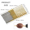 Micro Twist Drill Bit Set - 10Pcs 0.6mm-2.2mm Tiny Drill