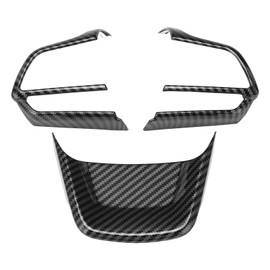 3pcs Steering Wheel Trim Kit Carbon Fiber Color ABS Frame Replacement for Highlander 2022+