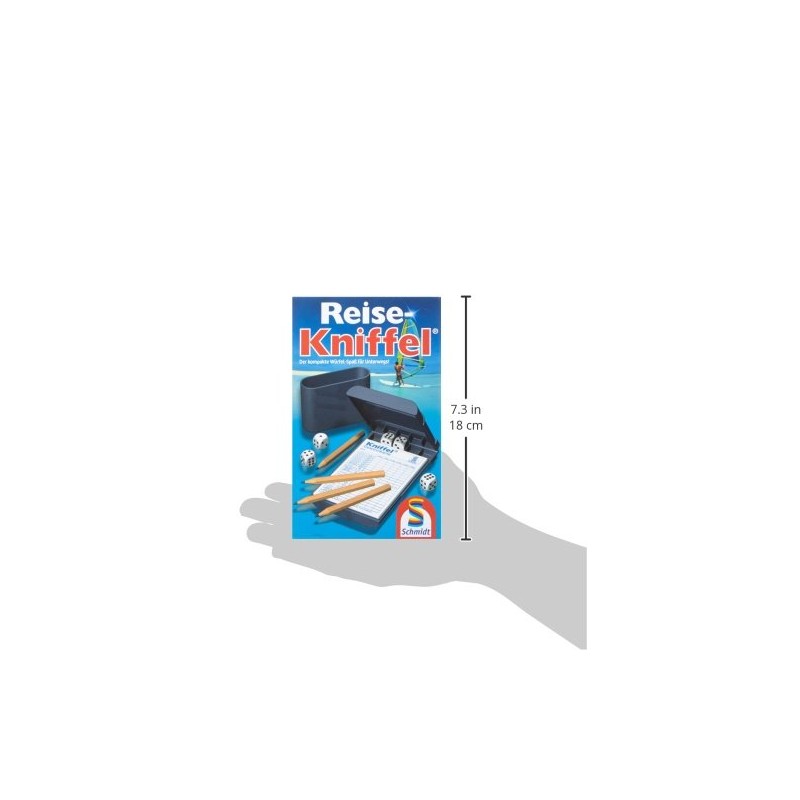 Schmidt Spiele 49091 Reise-Kniffel mit Zusatzblock, bunt