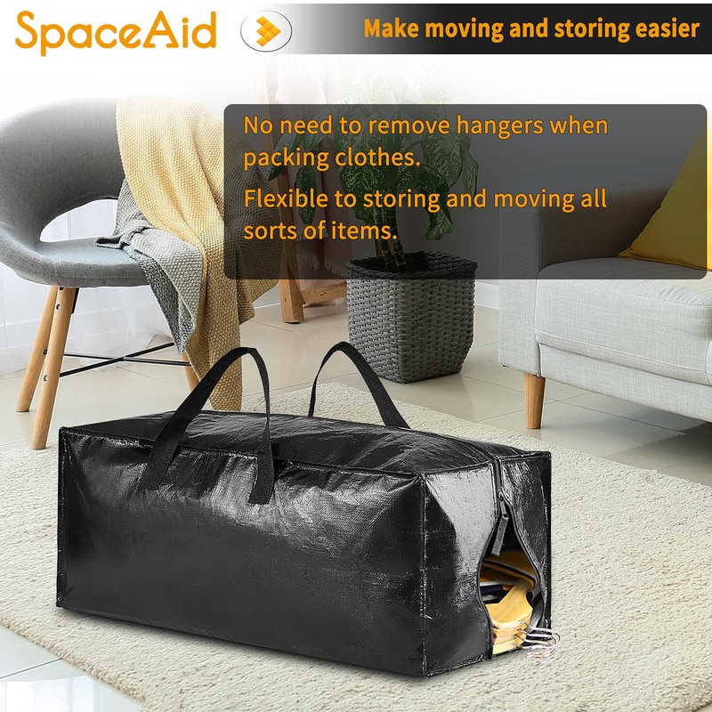 SpaceAid Heavy Duty Moving Bags 8 Pack, Large Storage Totes