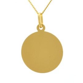 Gold Plated St Christopher Pendant necklace on a 18" Curb Chain Gift Boxed