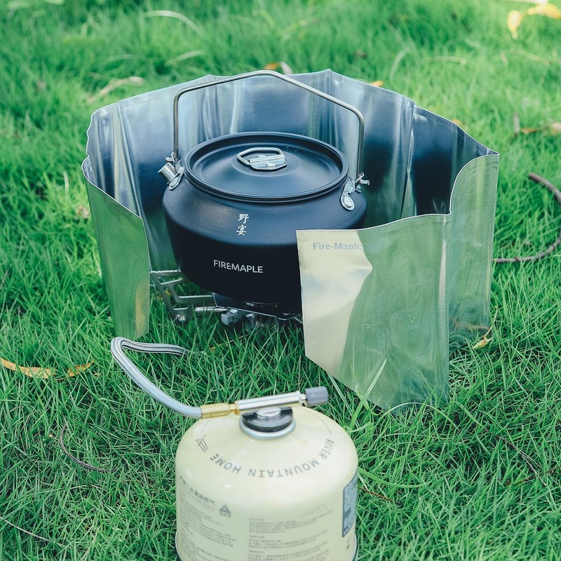 Fire-Maple FMW-501 Wind Screen, Foldable Aluminum Camping Stove Windshield, Gas