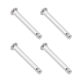 TA-VIGOR 4pcs 4 x 30mm Clevis Pins Single Hole, 304 Stainless Steel Flat Head Link Hinge Pin Fastener for Mechanical Linkage, Ship Rigging, Fixed Parts