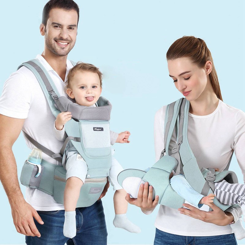 Multifunctional Breathable Baby Carrier with Hip Seat Lumbar Support Waist