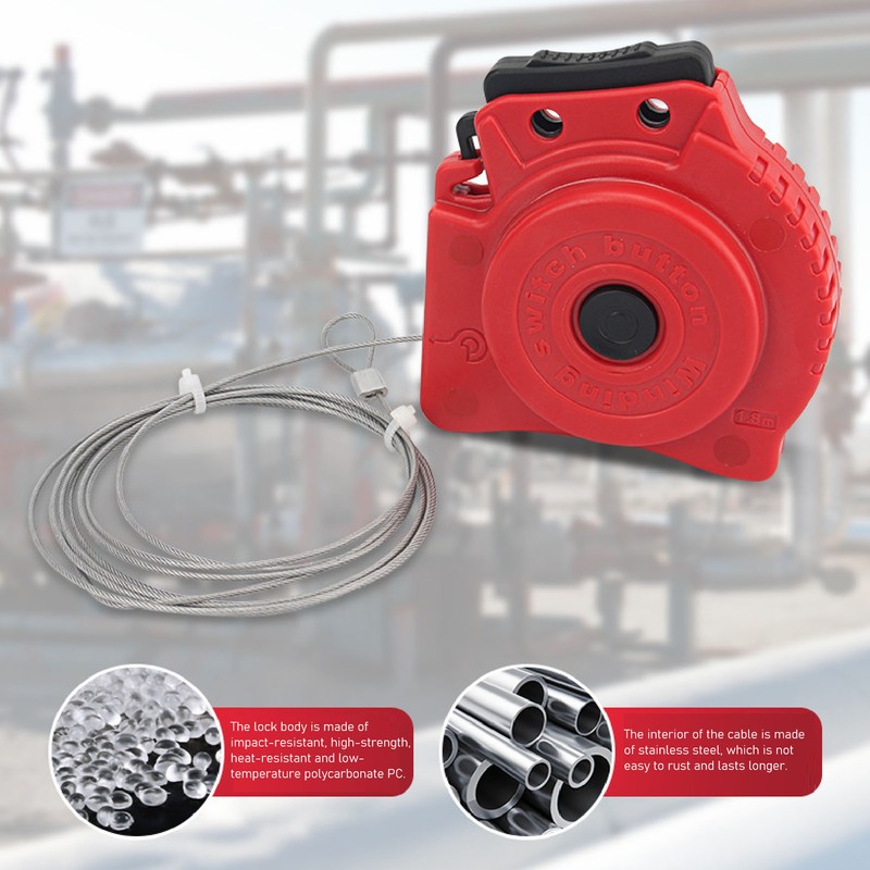 Lockout Tagout Cable Lock 2mm Stainless Steel LOTO Cable Lockout