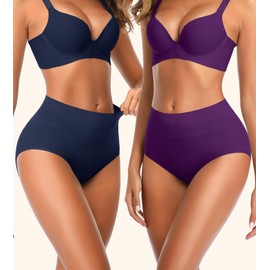 JUYINA Womens High Waisted Underwear Cotton Postpartum Tummy Control Breathable C Section Full Coverage Briefs Plus Size Soft Panties 3X-Large