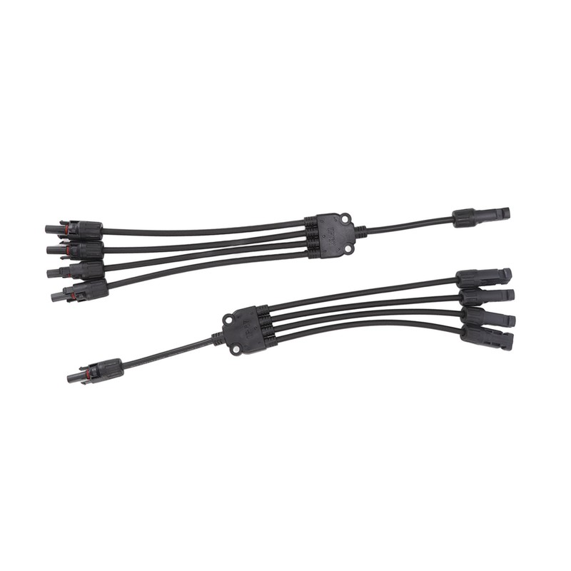 One Pair Solar Panel Adapter Y Branch 1 to 4