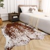 Easycozy Faux Cowhide Rug Large Cow Print Rug 4.6 x