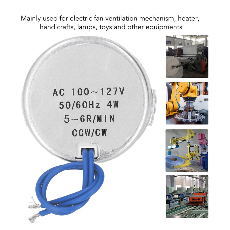 2 Pcs AC Synchronous Motor 50TYC 5 to 6 RPM