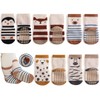 Exegawe Baby Non Slip Socks Winter 5 Pairs Kid Thick