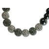 Shamballa Crystal Balls Jewellery Bangle Bracelet, Cord Platted CZ Czech
