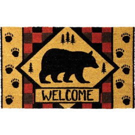 Rivers Edge Products 30" x 18" Coir Door Mat - Fade-Resistant Welcome Mat with Non-Slip Backing - Decorative Indoor Outdoor Rug for Home, Front Porch, Entryway, Patio, Cabin -