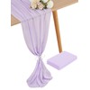 Chiffon Lavender Table Runner 2 Pieces Light Purple Table Decorations