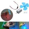 BIlinli DIY Kits 6-9V Wind Turbine Micro Motor/Mini Blue Leaf